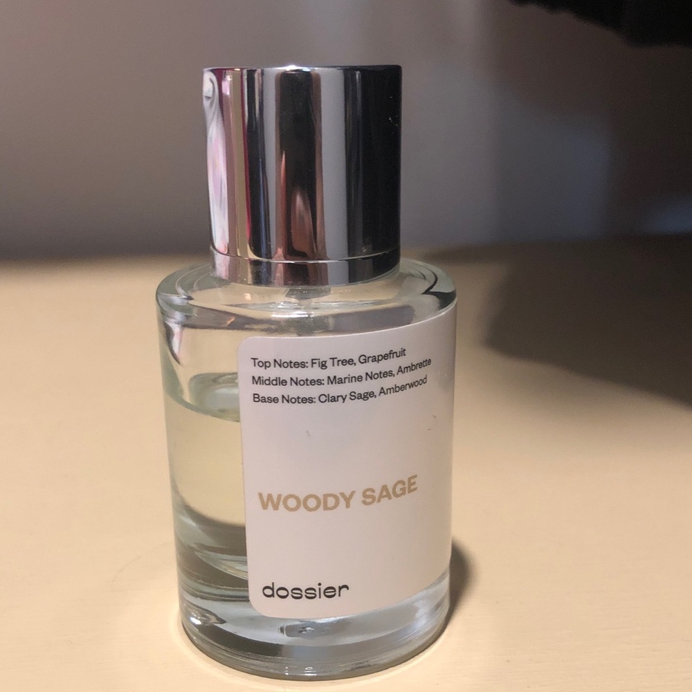 Dossier Woody Sage Eau de Parfum - Clear Glass Bottle with Silver Cap